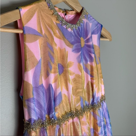 1960s, vintage palazzo jumpsuit. Hippie chic - Picture 3 of 6